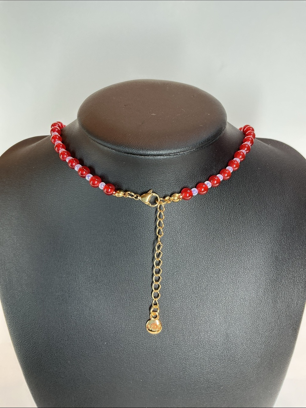 Mayamar Green Fish Pendant Necklace with Red & Purple Beads - Picture 9 of 11